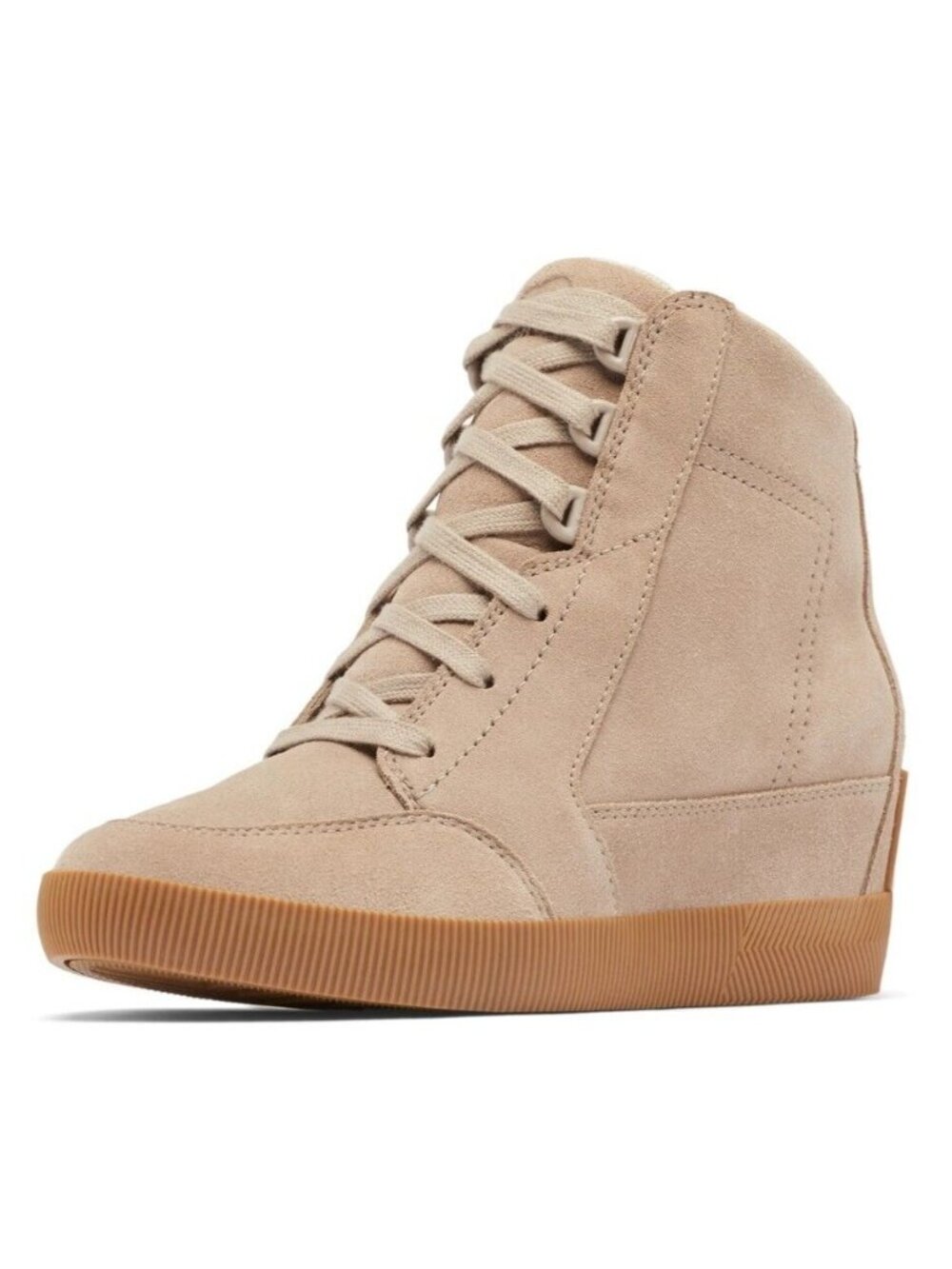 Sorel Out N About Wedge Boots Women's Waterproof Suede Sneaker Taupe Size 10.5